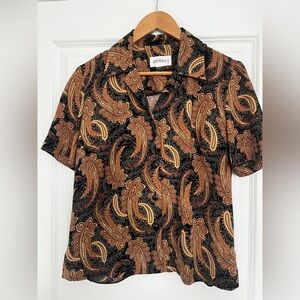 Vintage Paisley Cowgirl Button-up
